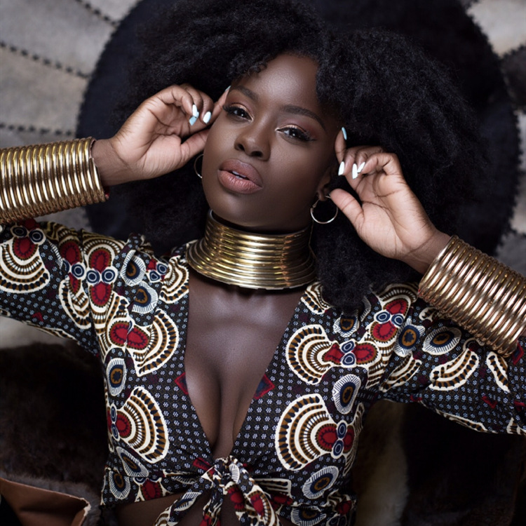 Ethnic Fashion Runway - アフリカのトライバルカラーブレスレットセット、誇張されたファッションチョーカー、レディース個性派プラスチック製ランウェイフォトジュエリーアクセサリー