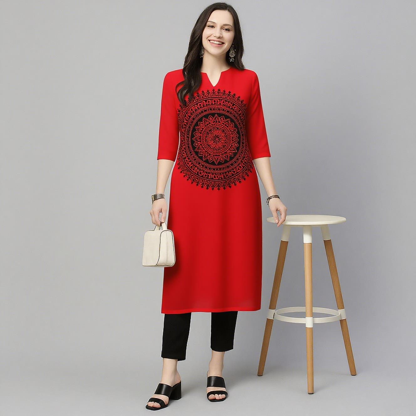 Ethnic Fashion Kurtis - イスラム教徒のクルト・フラワーズ女性のファッション快適な国民スタイルのストレートカジュアルエスニックベスティドスロングスオウム3Dプリント新しいドレス