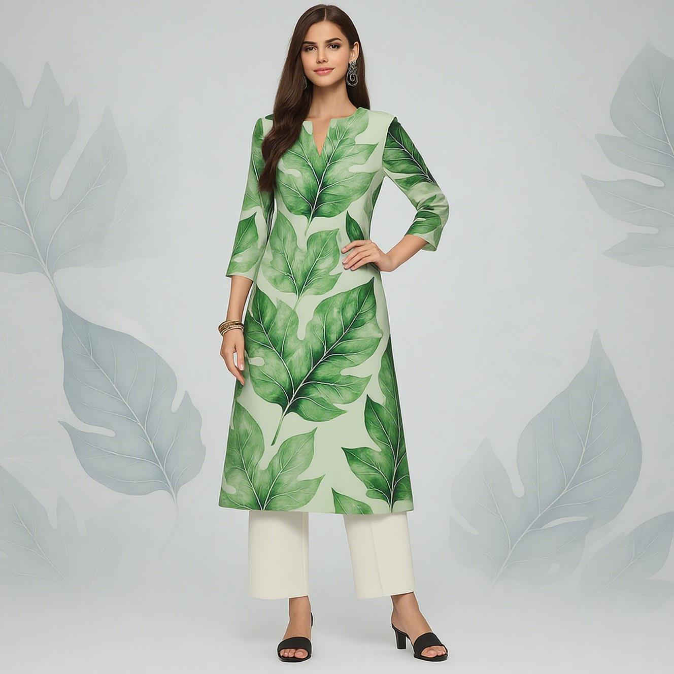 ムスリム女性用クルトカジュアルファッションドレス、ストレート - Ethnic Fashion Kurtis のレビューと価格