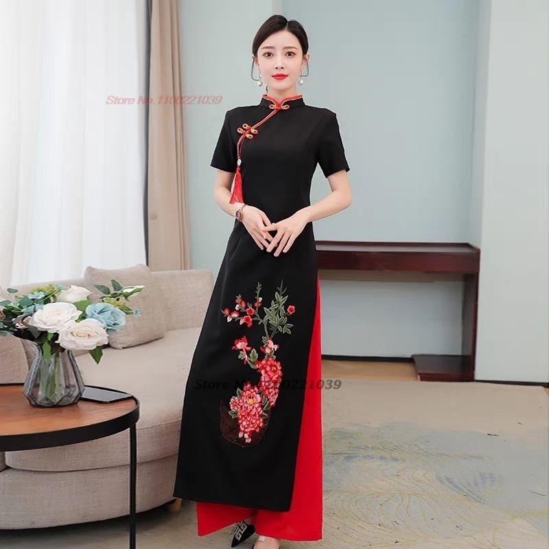 2026 ベトナム伝統的なアオダイドレス + パンツセット改 - Ao Dai Vietnam Dress のレビューと価格