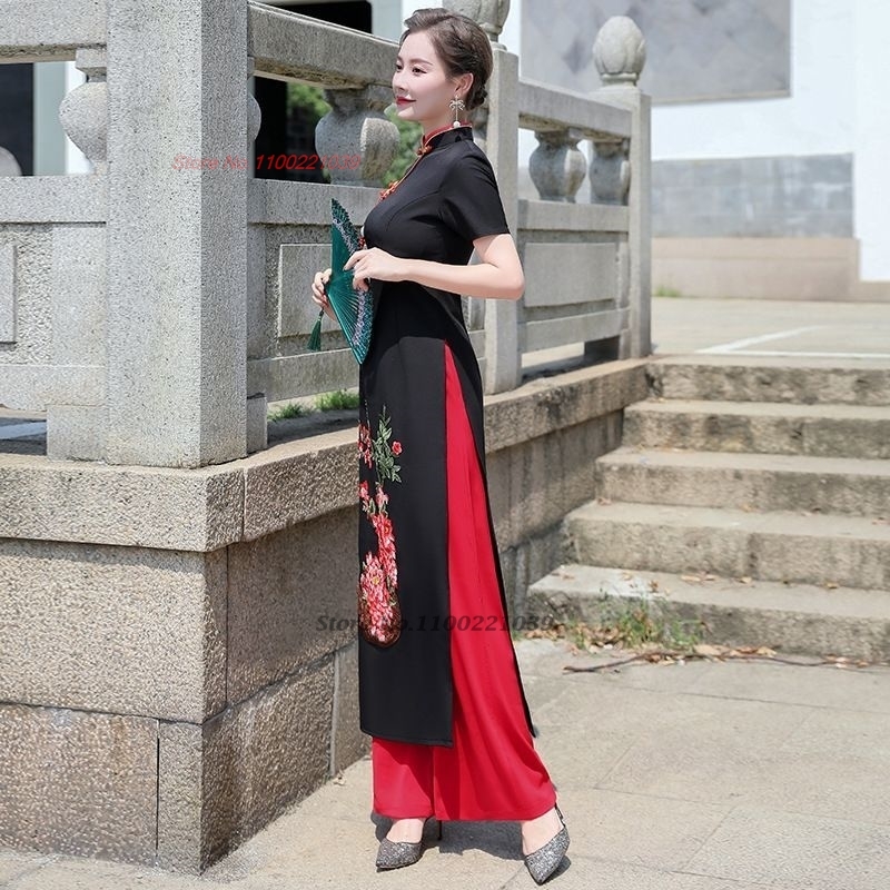 2026 ベトナム伝統的なアオダイドレス + パンツセット改 - Ao Dai Vietnam Dress のレビューと価格