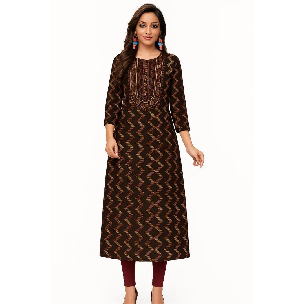 ムスリム・クルト女性用ファッション快適なドレス、ムスリム・ク - Ethnic Fashion Kurtis のレビューと価格