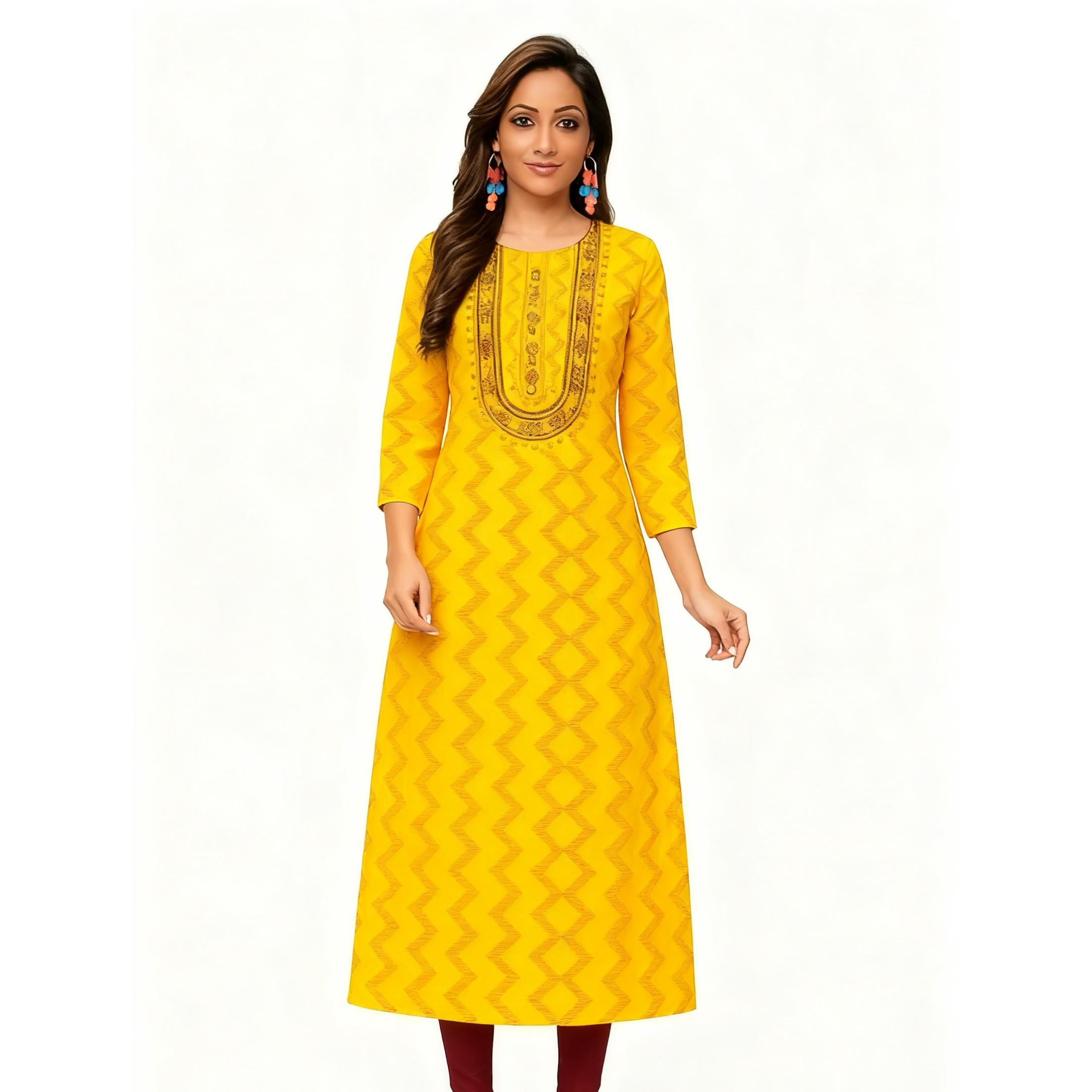 ムスリム・クルト女性用ファッション快適なドレス、ムスリム・ク - Ethnic Fashion Kurtis のレビューと価格