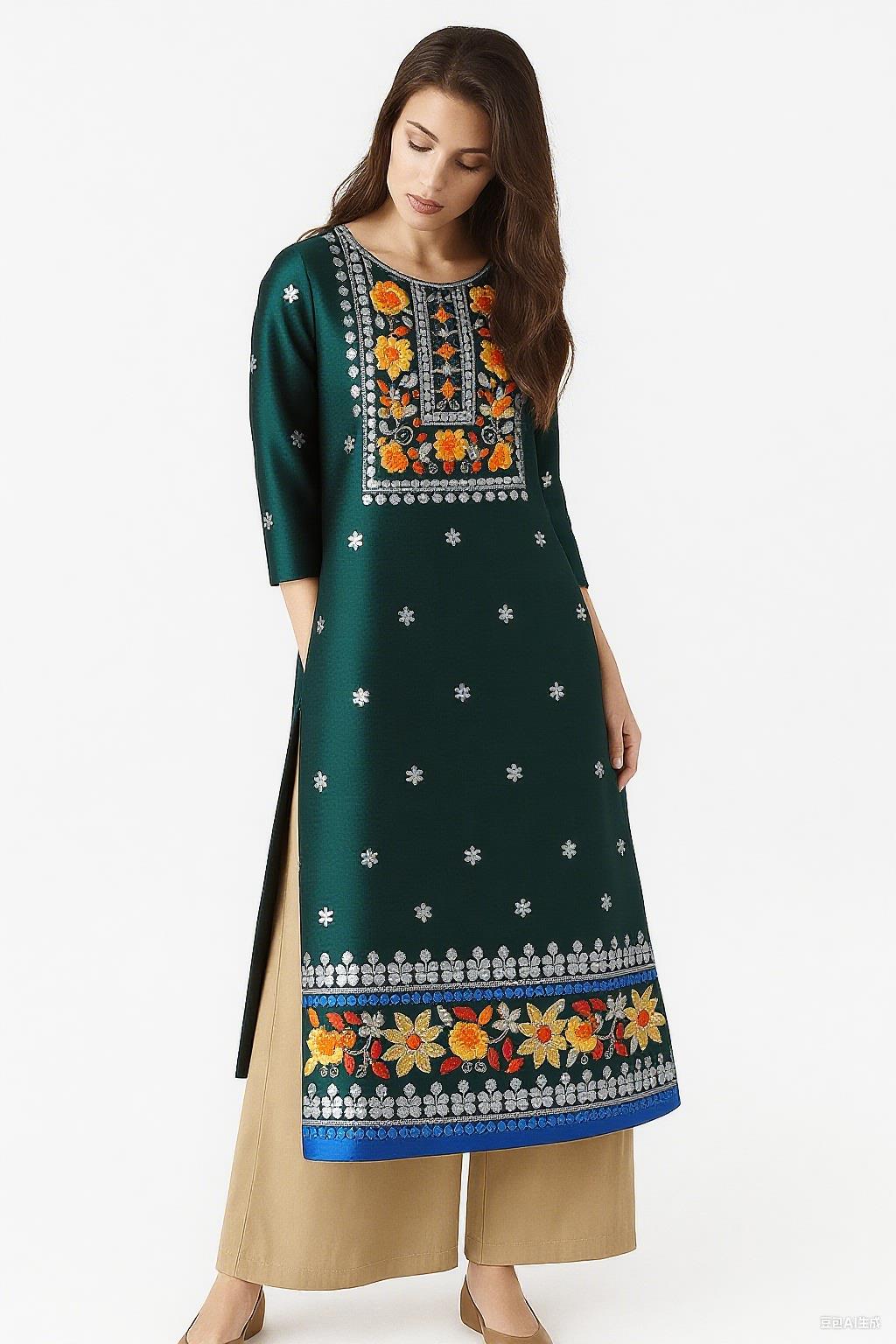 ムスリム・クルト女性のファッション、エスニック・ベスティティ - Ethnic Fashion Kurtis のレビューと価格
