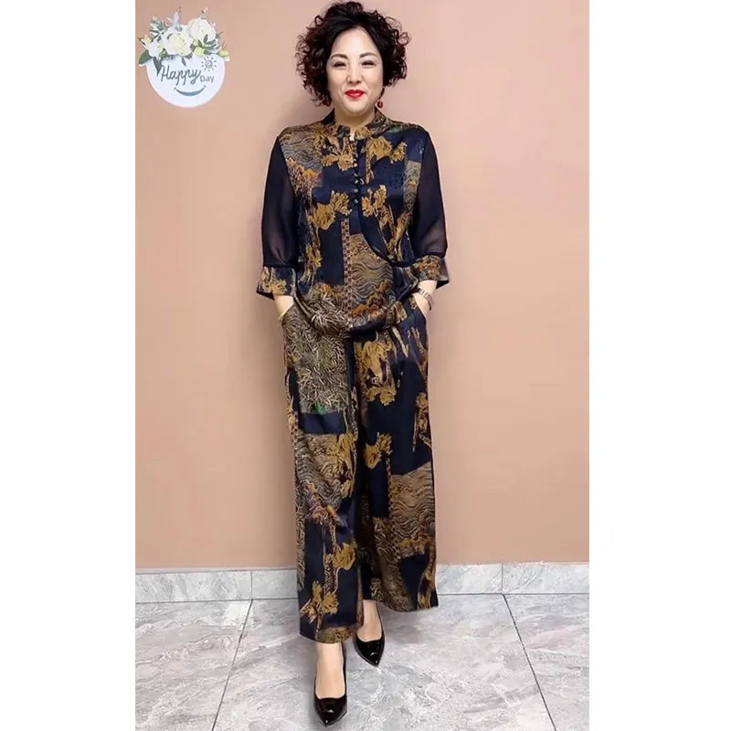 女性用ワイドレッグパンツセット,ルーズフィット,レディースフ - Ethnic Wear In Fashion のレビューと価格