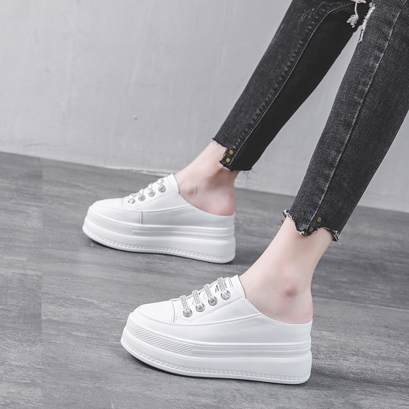 ファッション 8.5 センチメートル本革女性スリッパ夏の靴プ - Ethnic Modern Fashion のレビューと価格