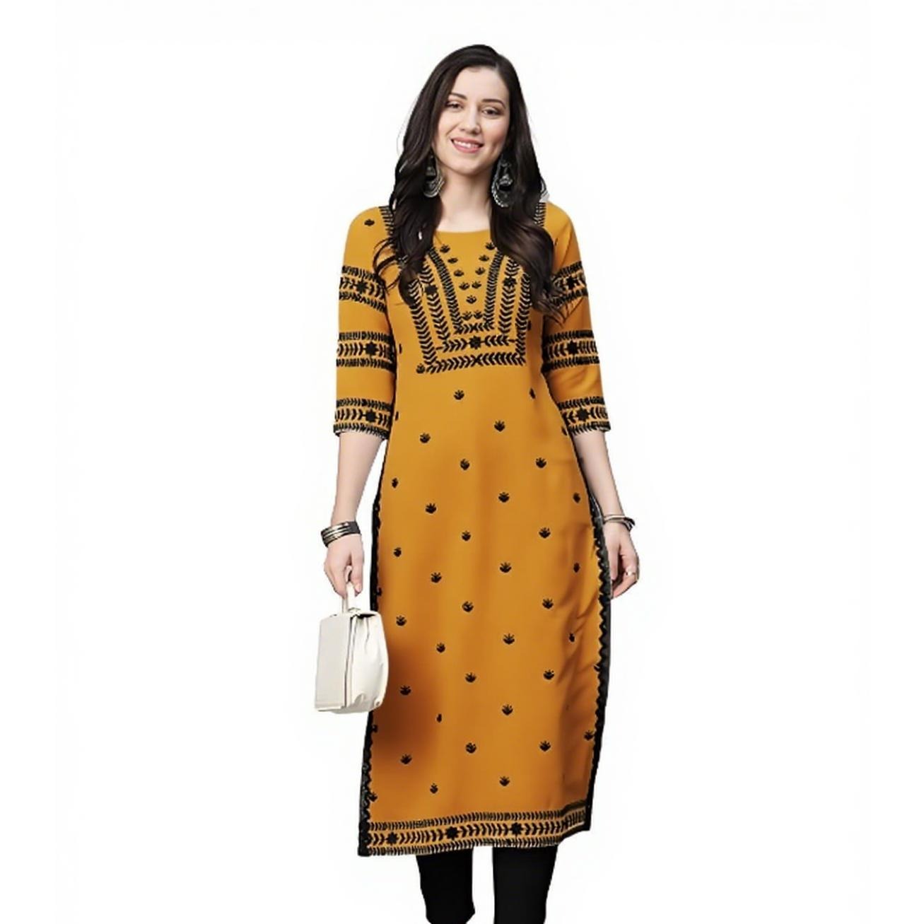 ムスリム クルト フラワーズ レディースファッション 快適な - Ethnic Fashion Kurtis のレビューと価格