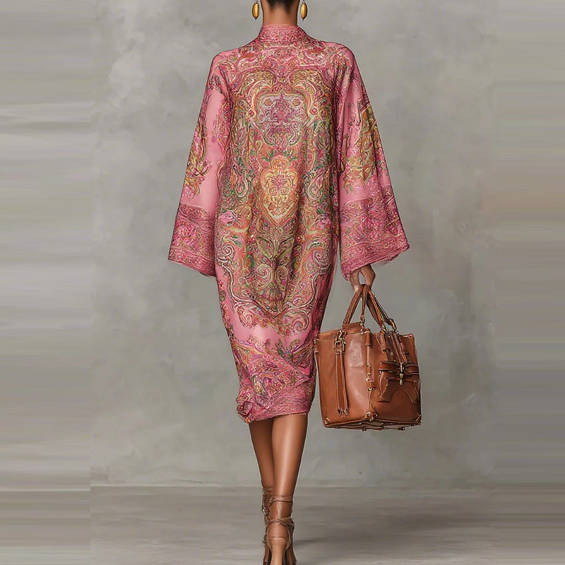 ホーンスリーブ ルーズ カジュアル ホリデー ドレス レディ - Ethnic Fashion Runway のレビューと価格