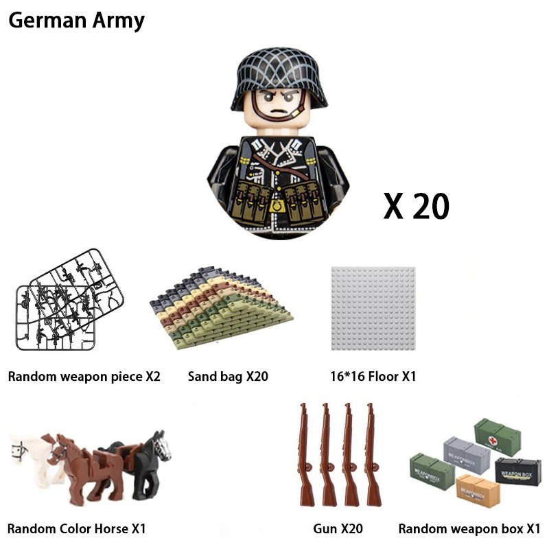 第二次世界大戦の軍人フィギュア24個セット、組み立て式ブロッ - Ethnic Fashion Model のレビューと価格