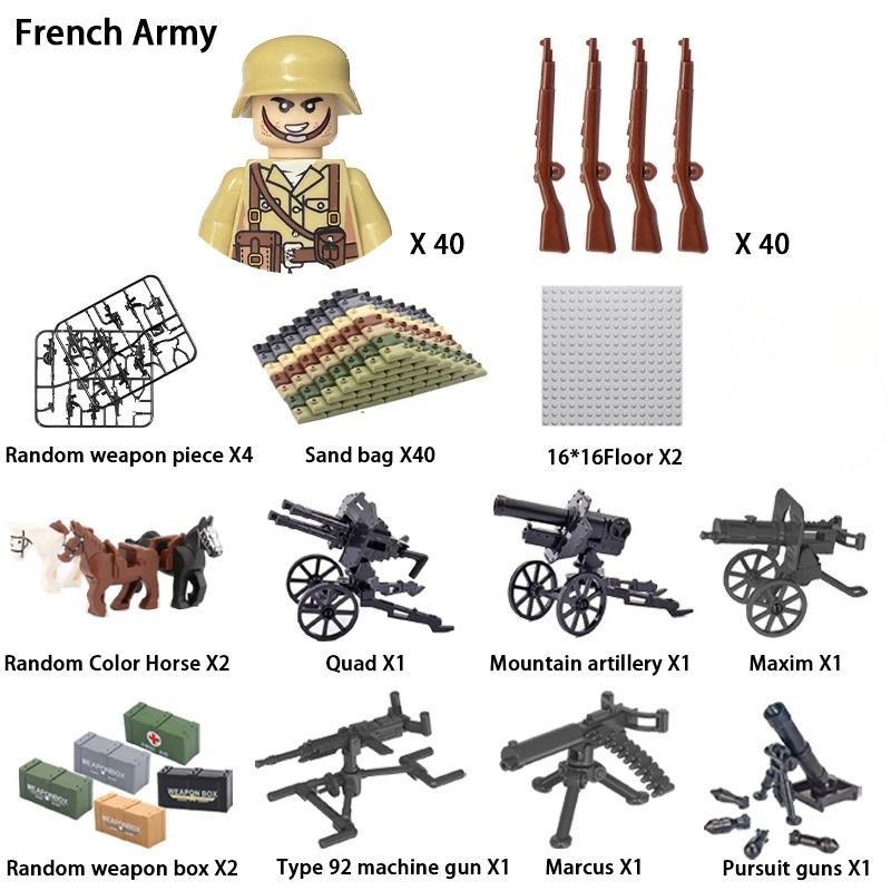 第二次世界大戦の軍人フィギュア24個セット、組み立て式ブロッ - Ethnic Fashion Model のレビューと価格