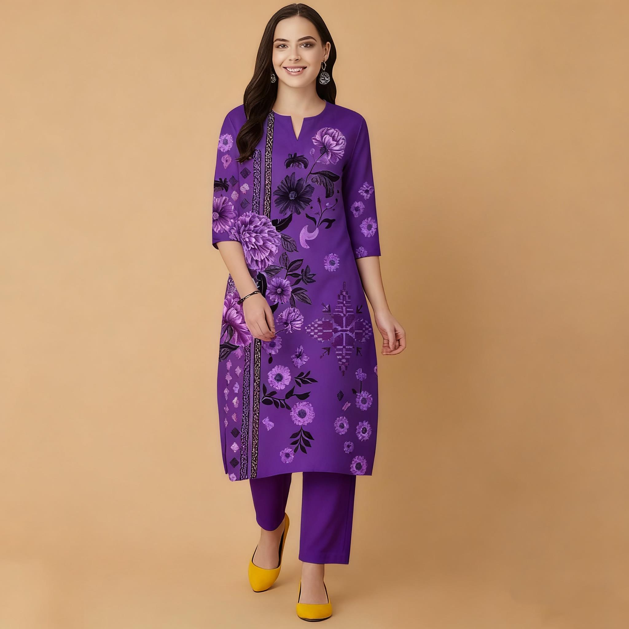 ムスリムフラワーズ クルト クリスマス レディース カジュア - Ethnic Fashion Kurtis のレビューと価格