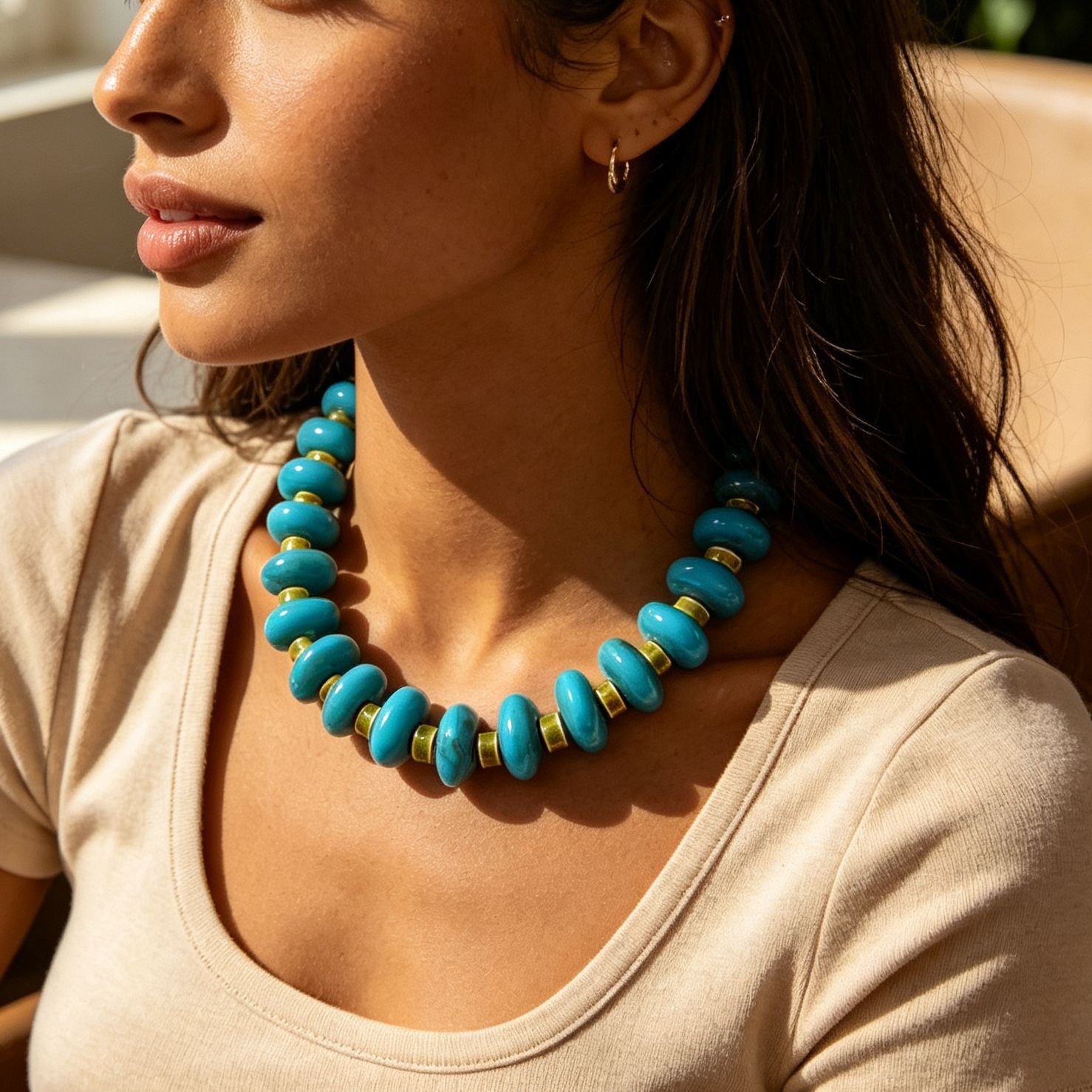 誇張されたメイラードビーズネックレス、レトロエスニックスタイ - Ethnic Wear Fashion Designer のレビューと価格