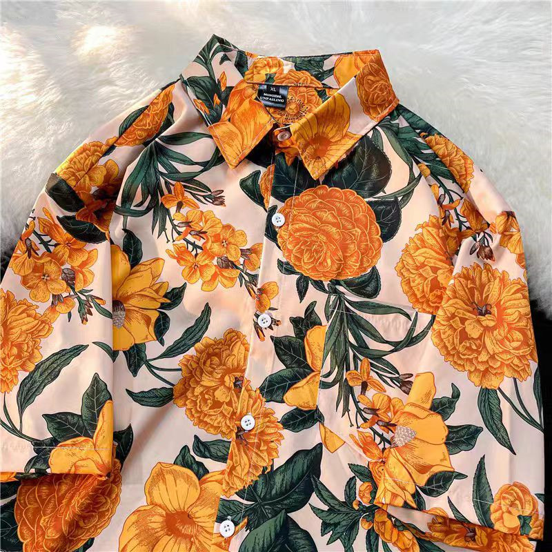 男性と女性のための半袖シャツ,レトロな日本のハワイスタイル, - Thai Silk Blouse のレビューと価格