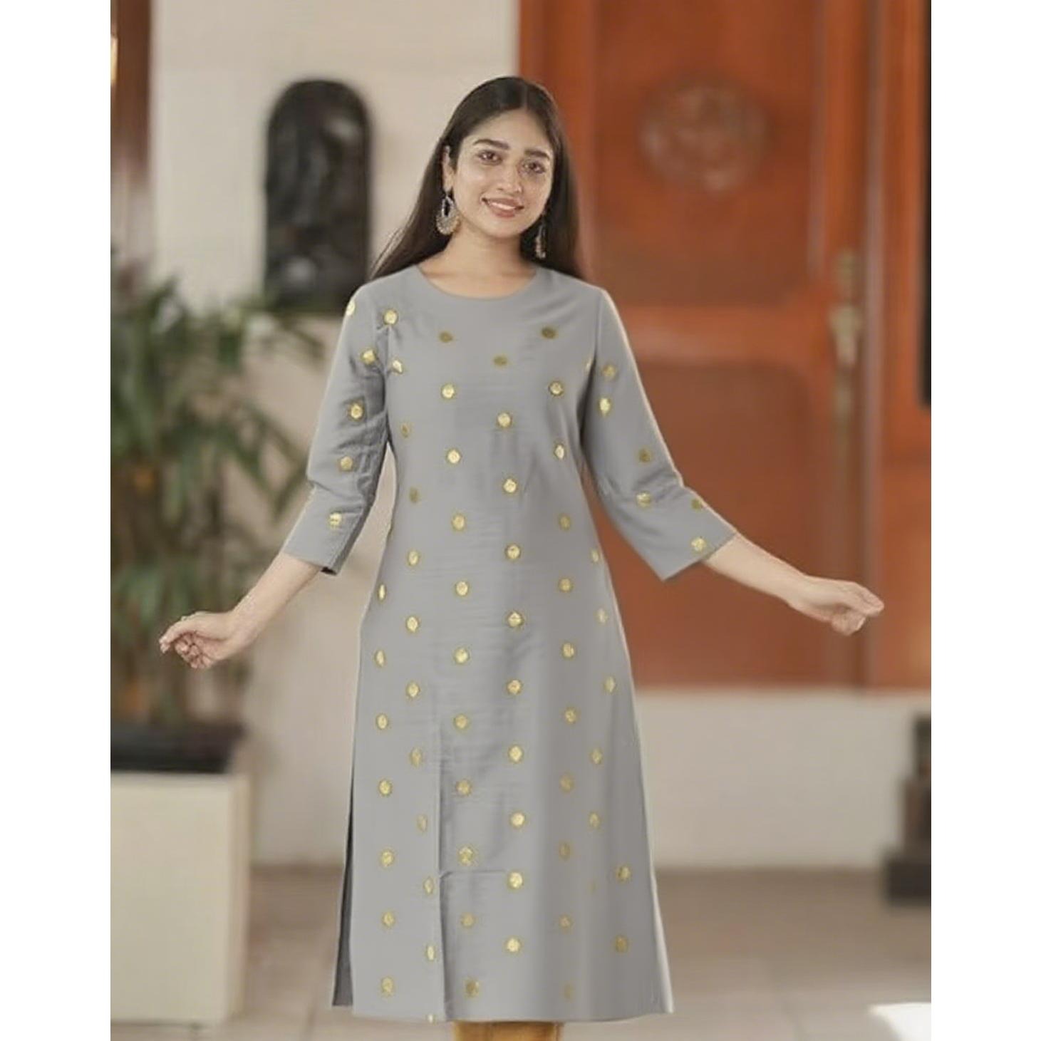 ムスリム女性用ファッション 快適なドレス ストレートチューブ - Ethnic Fashion Kurtis のレビューと価格