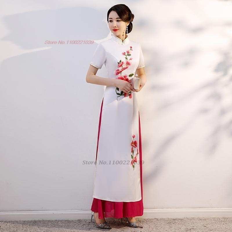 2026年ベトナムドレスアオザイ伝統的な中国のヴィンテージ旗 - Ao Dai Vietnam Dress のレビューと価格