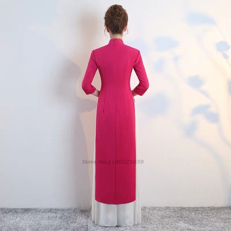 2026年ベトナムドレスアオザイ伝統的な中国のヴィンテージ旗 - Ao Dai Vietnam Dress のレビューと価格