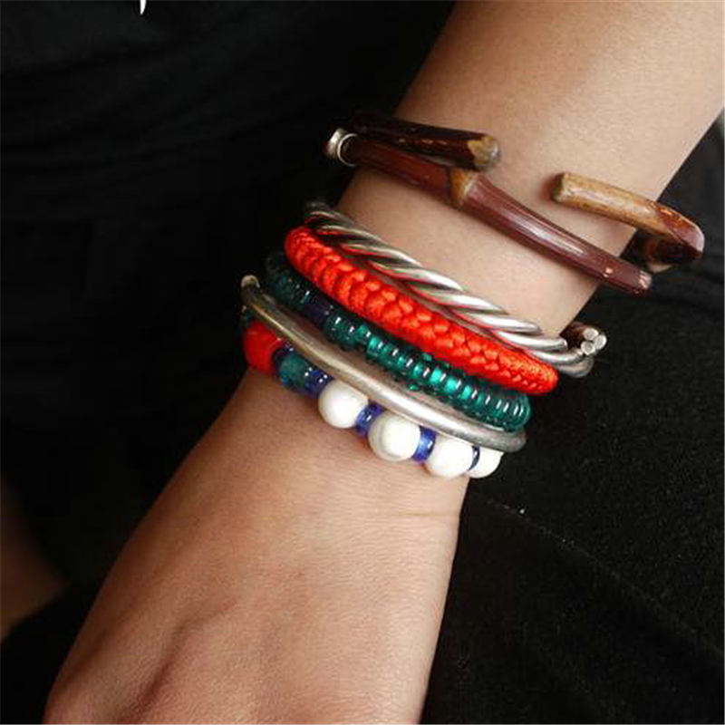 天然健康ハーブヴァイン オープンカフバングル チベット産 健 - Ethnic Fashion Com のレビューと価格